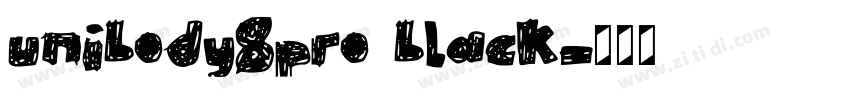 unibody8pro black字体转换